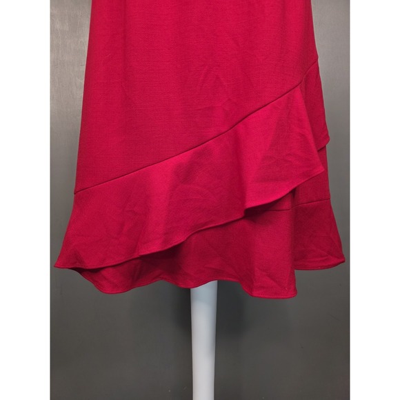 Brooks Brothers Red Fleece Women's Ruffle Trimmed Dress Size 8 Lined Career Chic - Picture 7 of 11